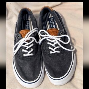 Sperry Blue Denim Canvas Lace-up Loafer Sneaker Men's Size US 10